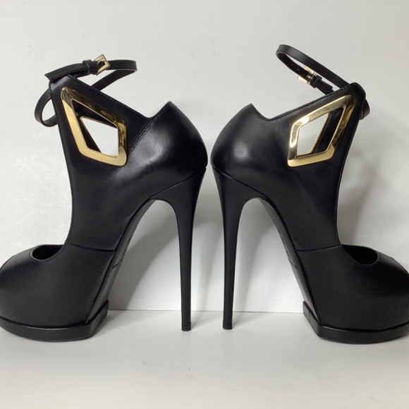 Gianmarco Lorenzi black platform heels 37. - Picture 16 of 16